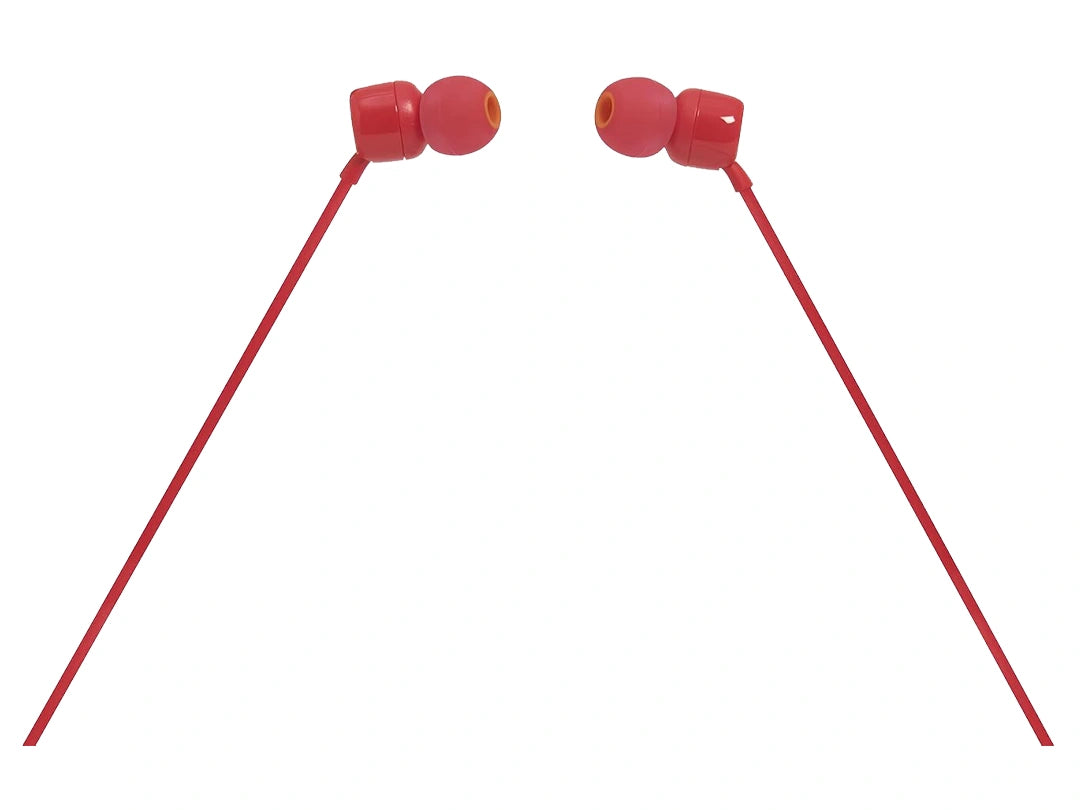 JBL T110 in-Ear Wired Headphones - Red in Qatar JBL T110 in-Ear Wired Headphones - Red in Qatar